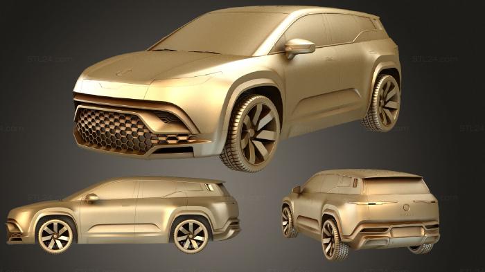 Автомобили и транспорт (Фискер Оушен 2020, CARS_1501) 3D модель для ЧПУ станка